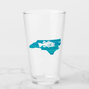 North Carolina Wave Fishing Glass