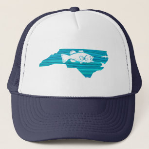 North Carolina Wave Fishing Trucker Hat