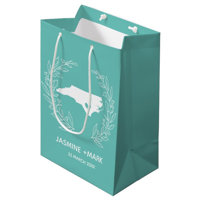 North Carolina wedding favours custom Medium Gift  Medium Gift Bag (Front Angled)