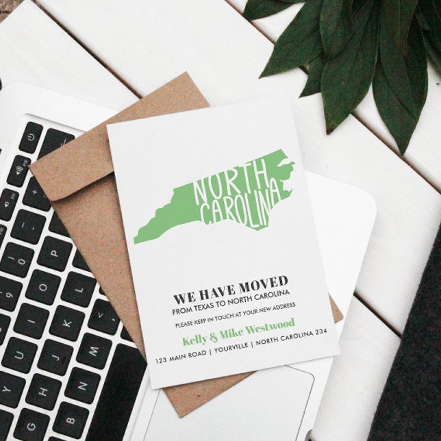 NORTH CAROLINA We've moved New address New Home Postcard (Creator Uploaded)