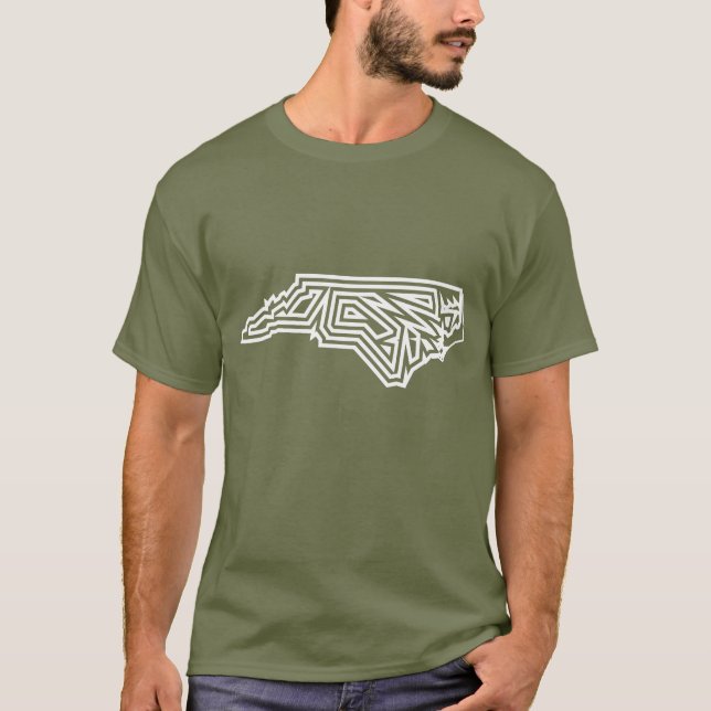 North Carolina White Burst Tee (Front)