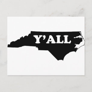 North Carolina Yall Postcard