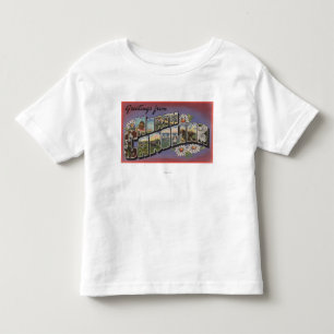 North CarolinaLarge Letter Scenes Toddler T-Shirt