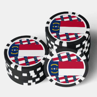 North Carolinian Flag, Flag of North Carolina Poker Chips