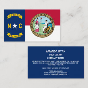 North Carolinian Flag & Seal, North Carolina Business Card