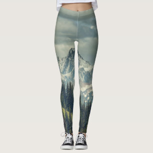 North Cascade: Majestic Mountain Peak. Leggings