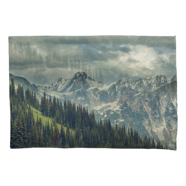 North Cascade: Majestic Mountain Peak. Pillowcase (Front)