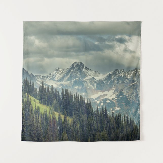 North Cascade: Majestic Mountain Peak. Tapestry (Front)