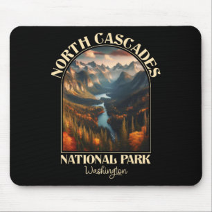 North Cascades National Park Autumn Season Camping Mouse Mat