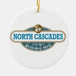North Cascades National Park Ceramic Tree Decoration
