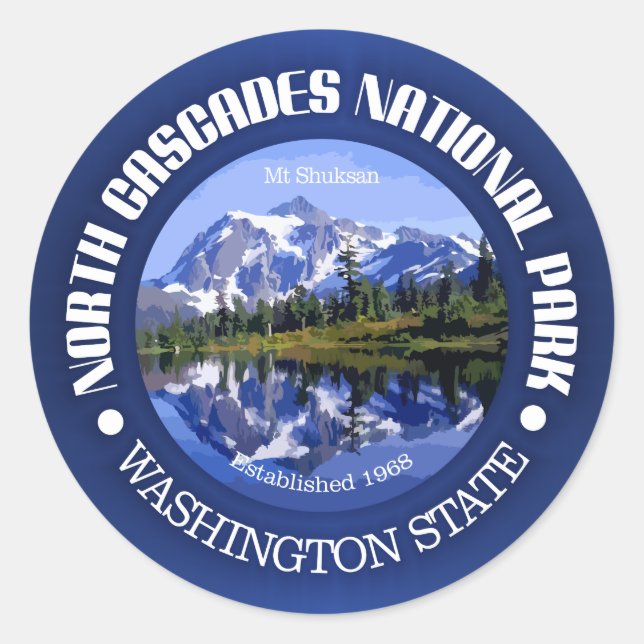 North Cascades National Park Classic Round Sticker (Front)