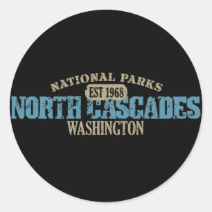 North Cascades National Park Classic Round Sticker