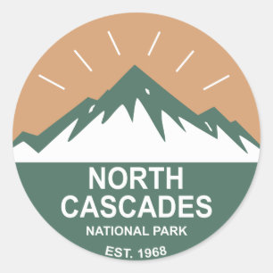 North Cascades National Park Classic Round Sticker