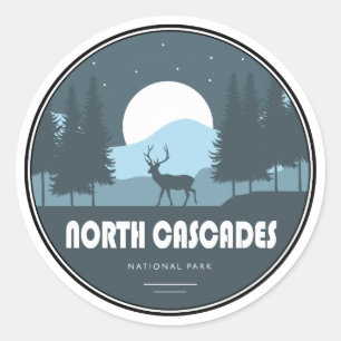 North Cascades National Park Deer Classic Round Sticker