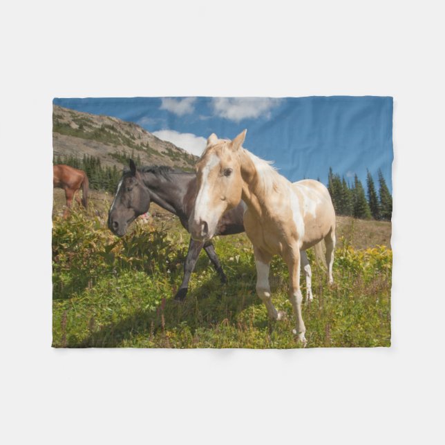 North Cascades National Park Fleece Blanket (Front (Horizontal))