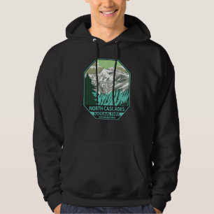 North Cascades National Park Goode Mountain Retro Hoodie