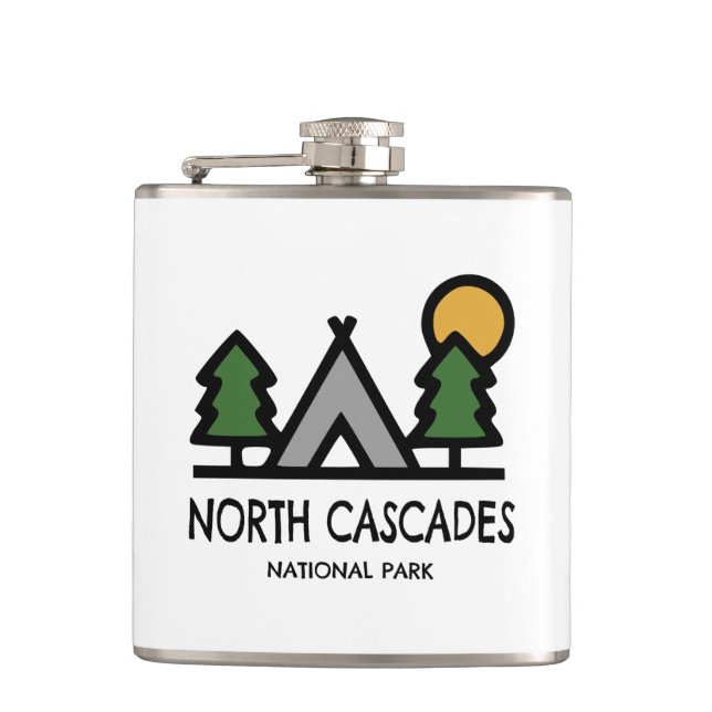 North Cascades National Park Hip Flask (Front)
