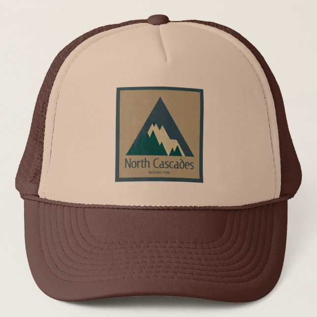 North Cascades National Park Rustic Trucker Hat (Front)