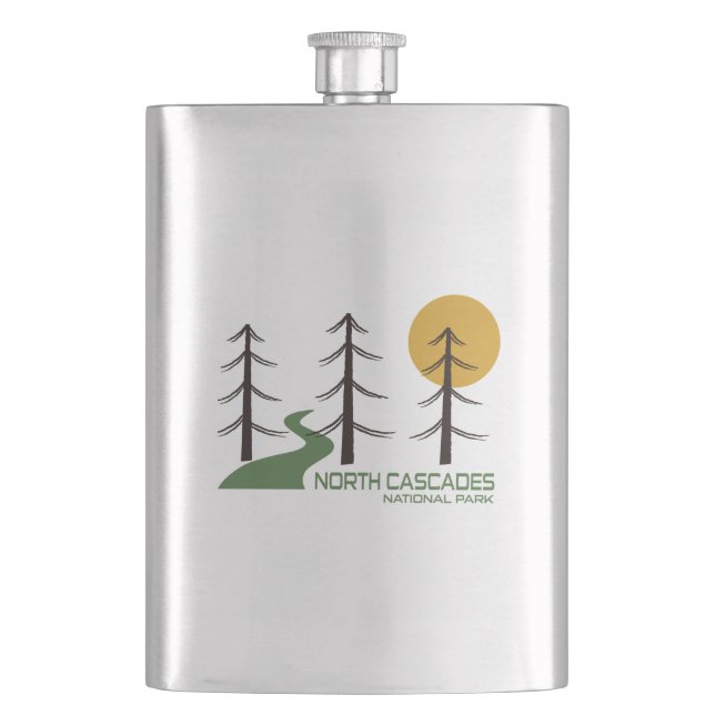 North Cascades National Park Trail Hip Flask (Front)