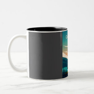North Cascades National Park Travel Poster Two-Tone Coffee Mug