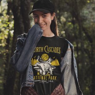 North Cascades National Park Vintage Landscape Tri-Blend Shirt