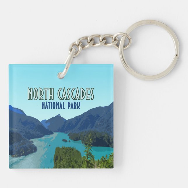 North Cascades National Park Washington Key Ring (Back)