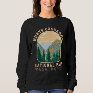 North Cascades National Park Washington Retro Vint Sweatshirt