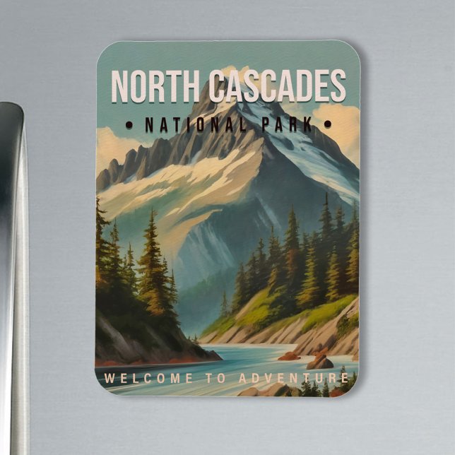 North Cascades National Park Washington Vintage Magnet (Creator Uploaded)