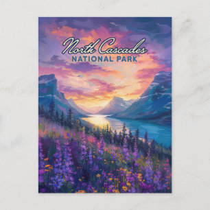 North Cascades National Park Washington Vintage Postcard