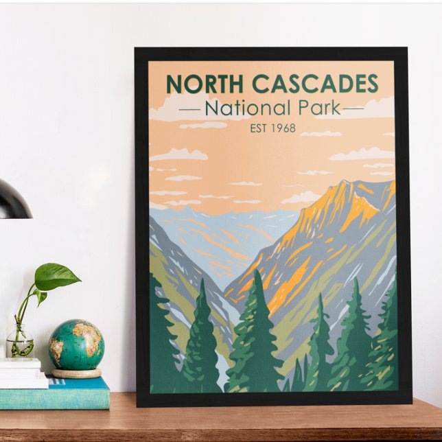 North Cascades National Park Washington Vintage Poster (Creator Uploaded)