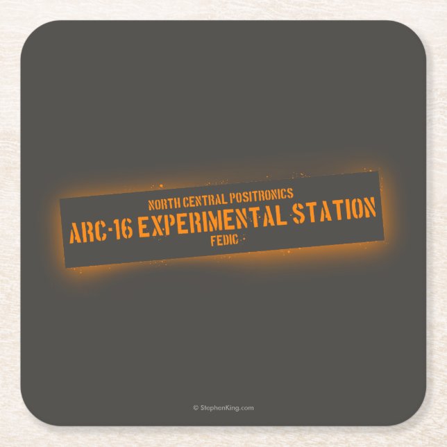 North Central Positronics Square Paper Coaster (Front)