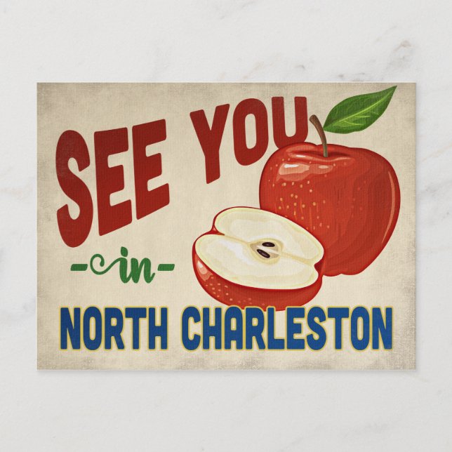 North Charleston South Carolina Apple - Vintage Postcard (Front)