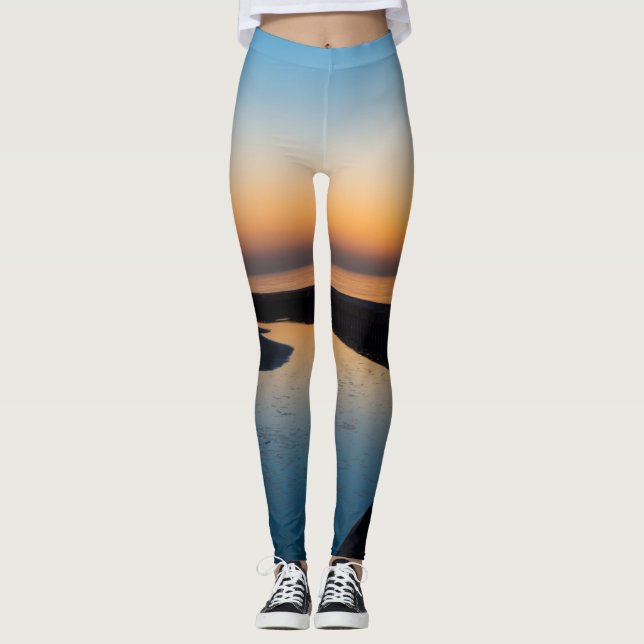 North Chicago Lighthouse Dawn Leggings (Front)