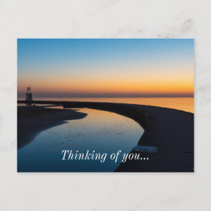 North Chicago Lighthouse Dawn Thinking Of You Postcard