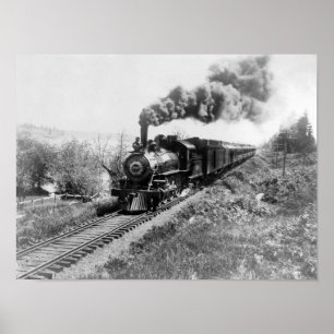 North Coast Limited Railway Train near Poster