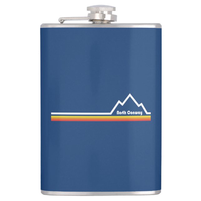 North Conway, New Hampshire Hip Flask (Front)
