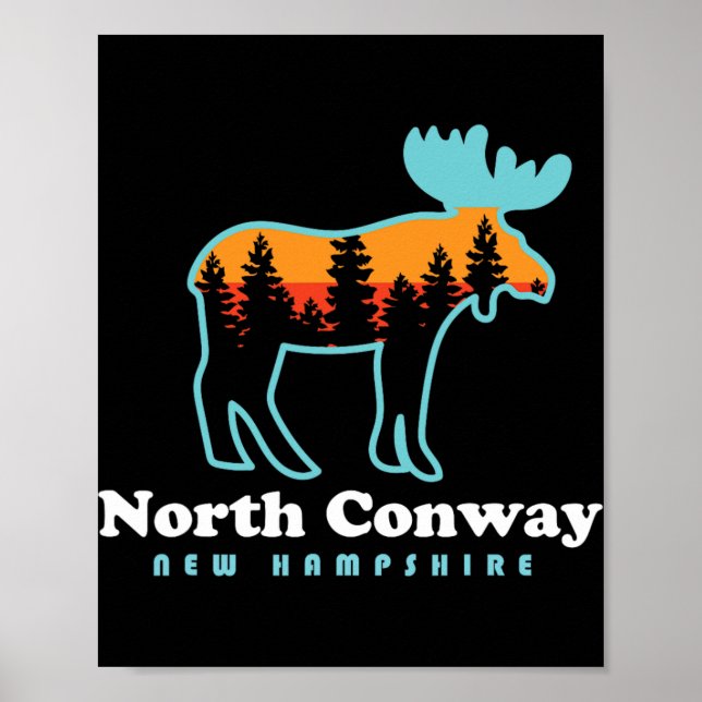 North Conway New Hampshire Moose Mountains  Poster (Front)