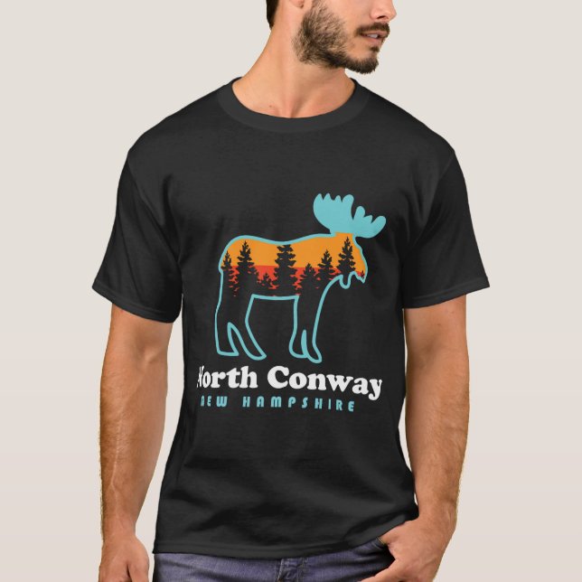 North Conway New Hampshire Moose Mountains  T-Shirt (Front)