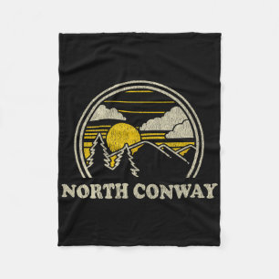 North Conway New Hampshire Nh T Shirt Vintage Hiki Fleece Blanket
