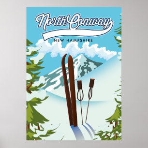 North Conway New Hampshire, to ski Poster