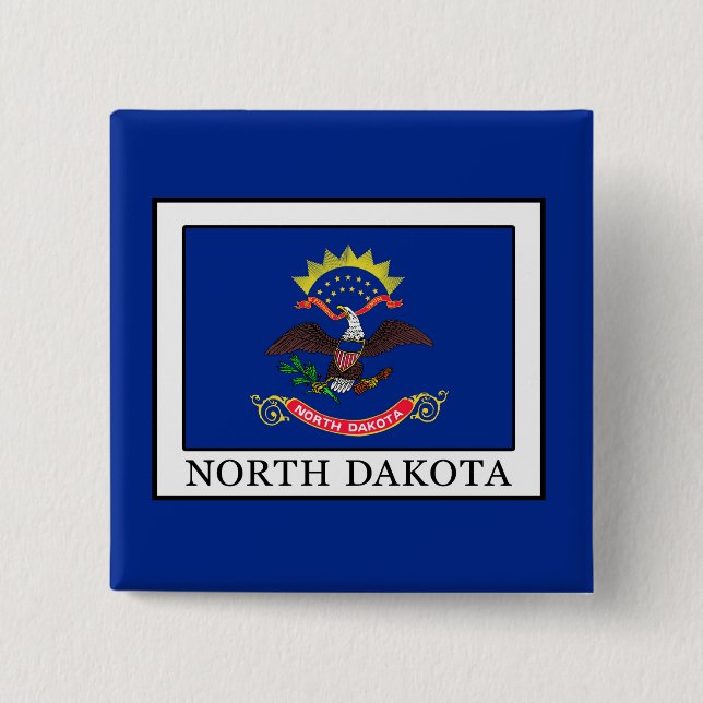 North Dakota 15 Cm Square Badge (Front)