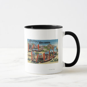 North Dakota - Badlands - Large Letter Scenes Mug