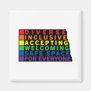 North Dakota (Black) LGBTQ Safe Space Magnet