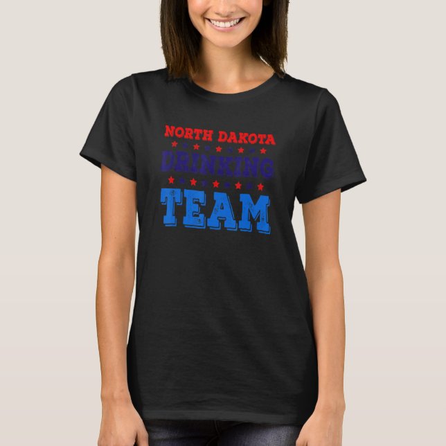 North Dakota Drinking Team State Pride   Beer Drin T-Shirt (Front)