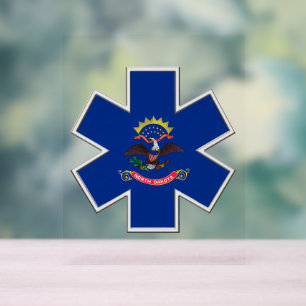 North Dakota EMS Star of Life Acrylic Sign
