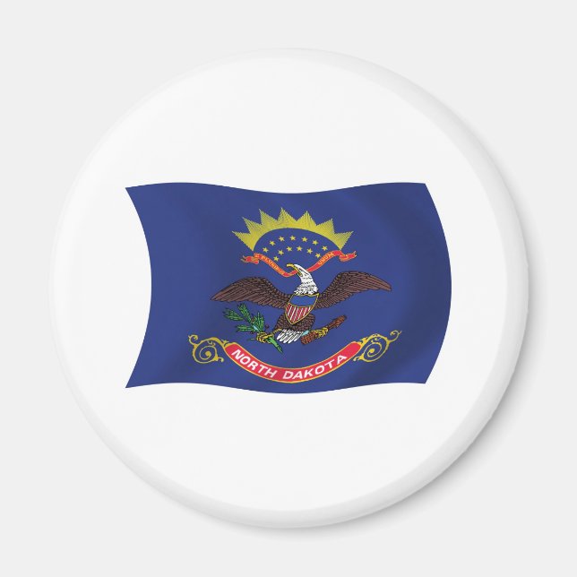 North Dakota Flag Magnet (Front)