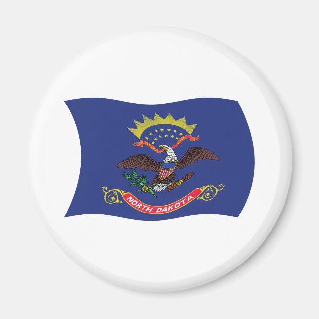 North Dakota Flag Magnet (Front)