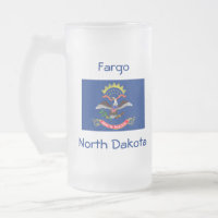 North Dakota Flag Map City Mug