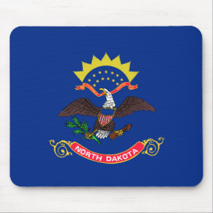 North Dakota Flag Mouse Mat