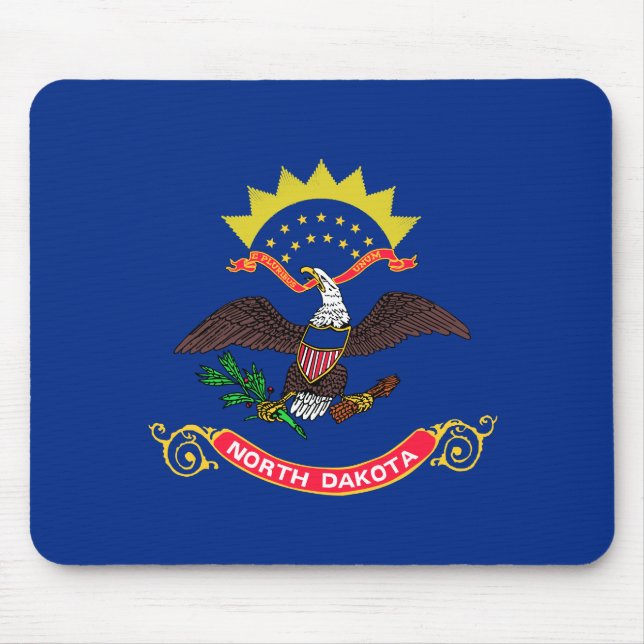 North Dakota Flag Mouse Mat (Front)